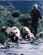 Charly takes the cubs for a walk